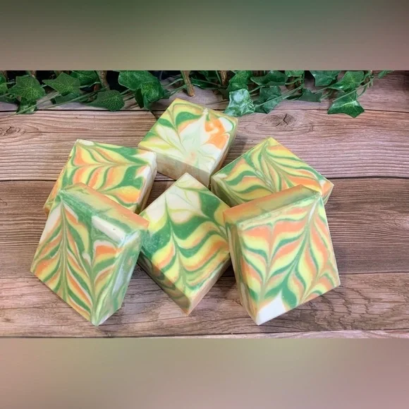 Handcrafted Artisan Soap in Vibrant Citrus Colors. - Picture 2 of 7